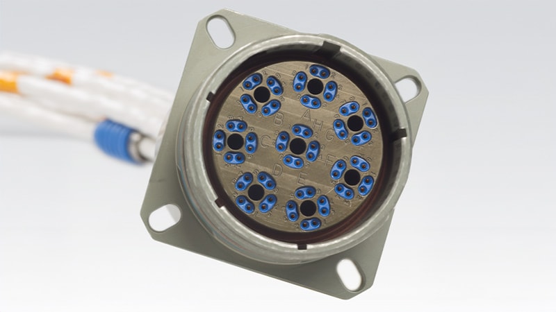 GORE Cat6A aerospace Ethernet cable and connector termination
