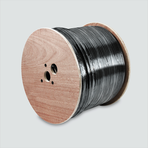 Black Wavenet outdoor coax cable reel associated with RG6QOSPBK2