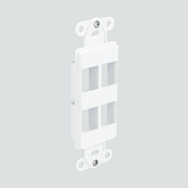 Manufacturer photo shows one white 4-port decorator insert. This listing supplies one white insert.