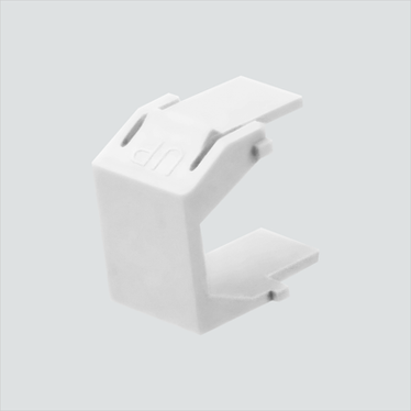 Manufacturer photo shows one white blank port filler. This listing supplies 10 white blank port fillers.