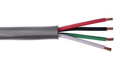 16-4C-GRY Grey Commercial grade general purpose 16 AWG 4 conductor cable