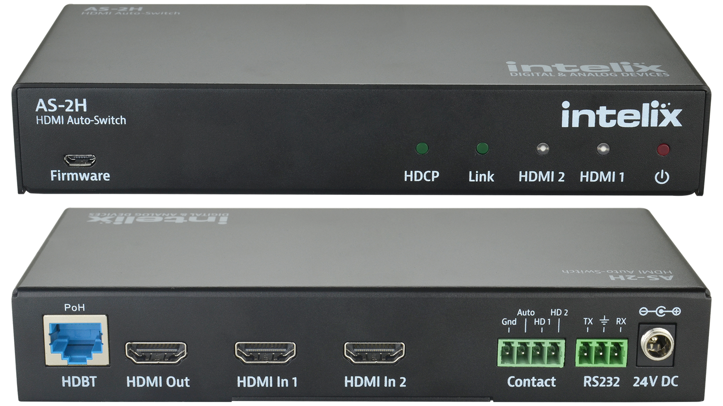 AS-2H Dual HDMI Auto-Switcher with HDMI & HDBaseT Output
