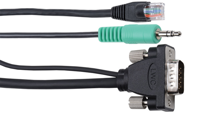 E-MVGAANM-M-12 12' Micro VGA and Audio with Ethernet single cable solutions