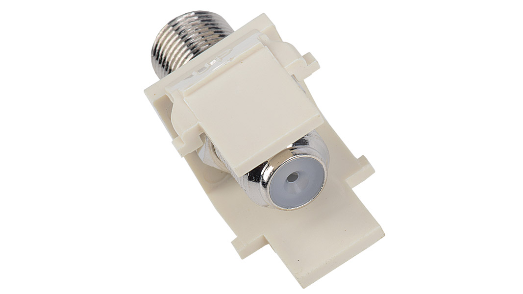 ISK-F-WH Keystone compatible F connector pass through inserts
