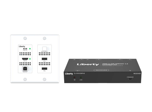 DL-1H1A1UCWP-H3 Digitalinx Series 4K60 HDMI & USB-C HDBaseT 3.0 Wall Plate Extension Set