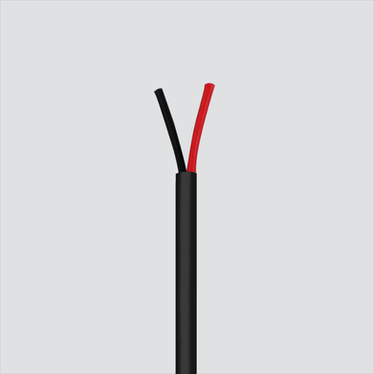 Black Wavenet 2-conductor audio cable detail for AC1402RBK4-500