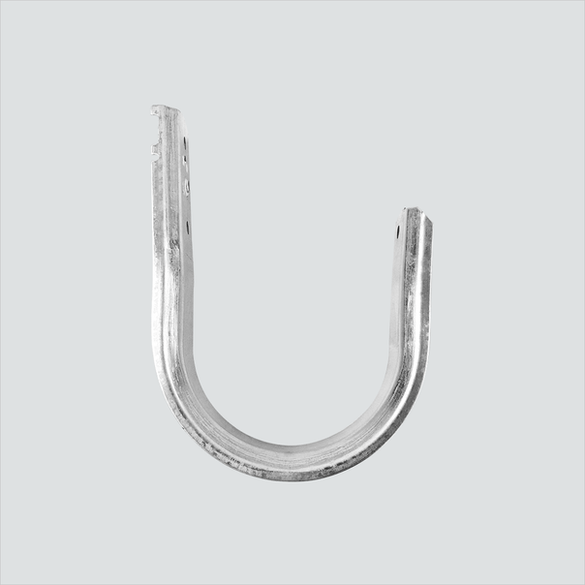 Manufacturer profile view of one Wavenet JHWM04-C hook. Sale package contains 25 hooks and 25 retainer clips; not all contents shown.