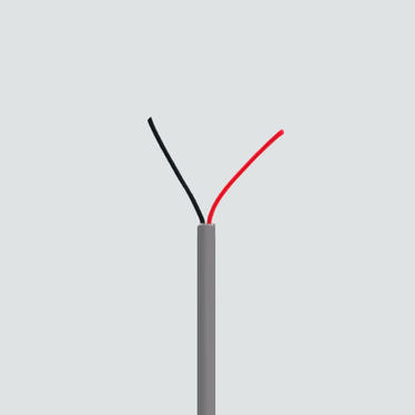Grey Wavenet 2-conductor cable detail; exact SKU, package, footage and copper core are not shown.