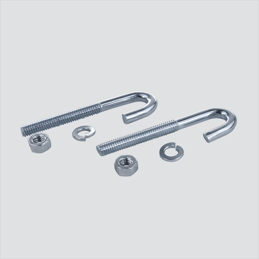 Wavenet J-bolt kit components: two J-bolts, two split lock washers and two hex nuts