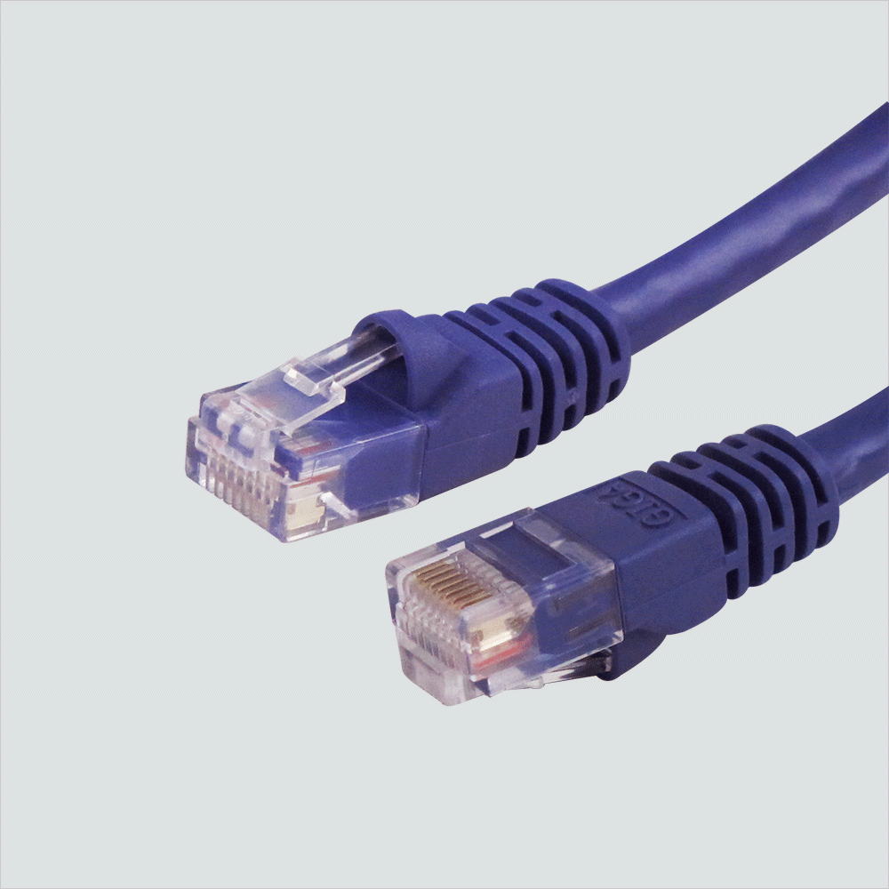 Wavenet purple patch cord connector and molded boot details
