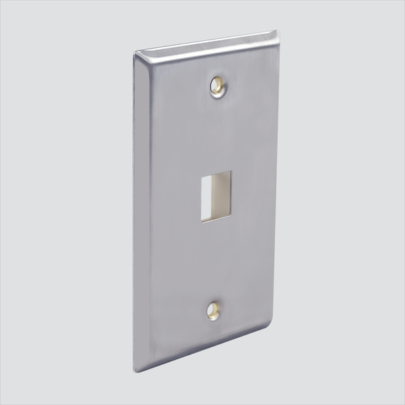 Wavenet Stainless-Steel Single-Gang Keystone Faceplates