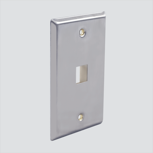 Wavenet Stainless-Steel Single-Gang Keystone Faceplates