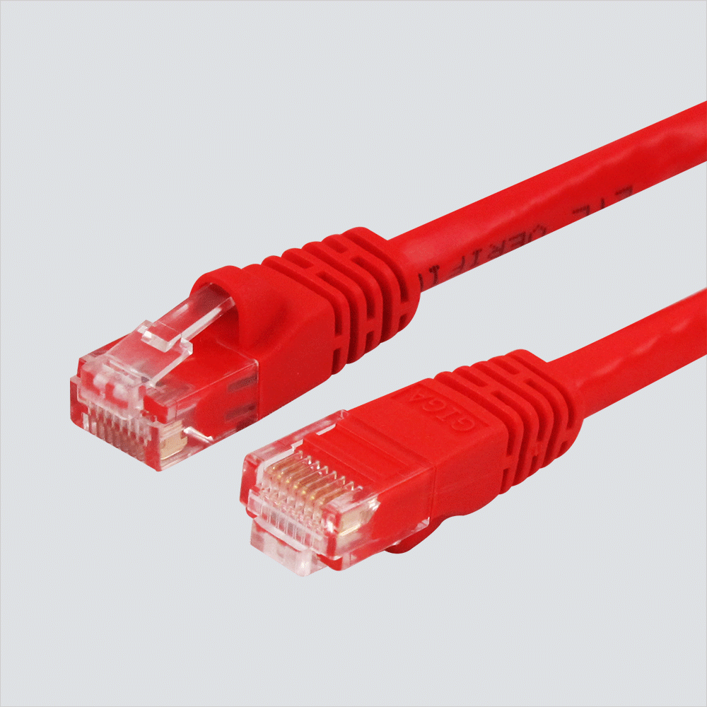 Wavenet red patch cord connector and molded boot details