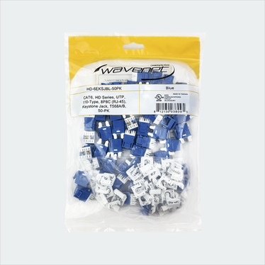 Manufacturer blue package photo labeled HD-6EKSJBL-50PK, 50-PK.