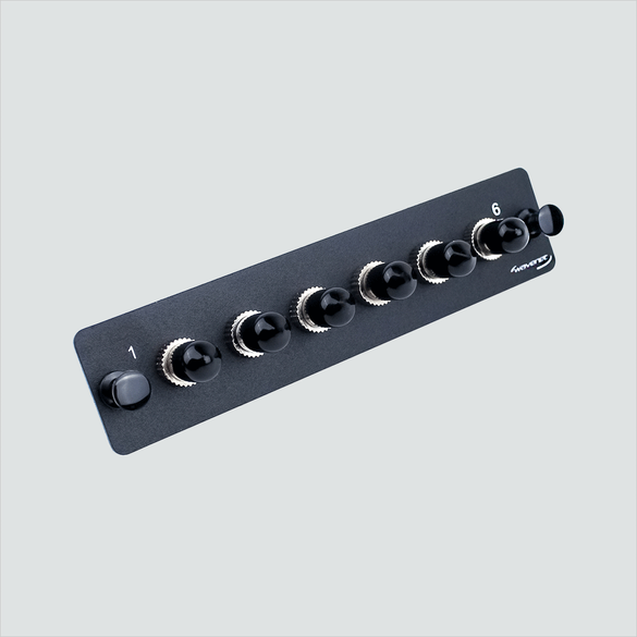Wavenet FM6ST black panel with six capped round ST positions