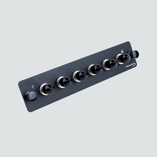Wavenet FM6ST black panel with six capped round ST positions