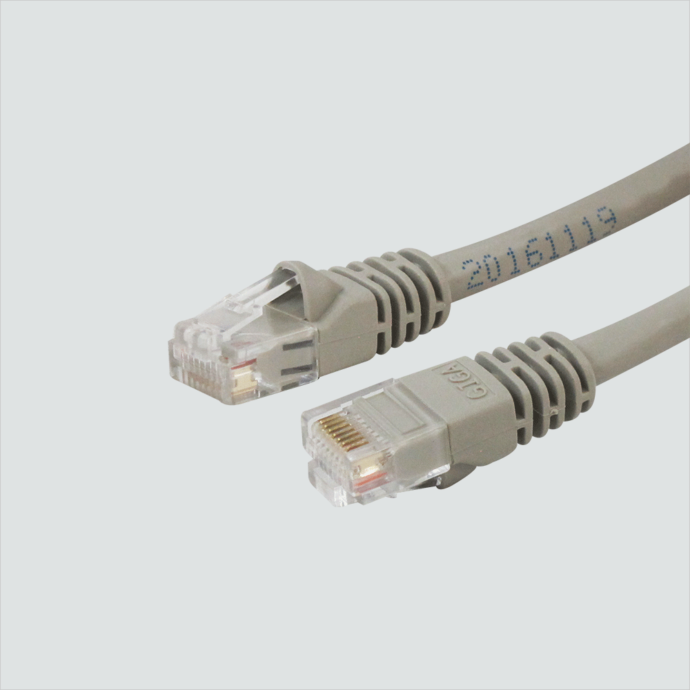 Wavenet gray CAT6A patch cord connector and molded boot details