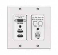 DL-2H1V1U-WP-W Digitalinx HDMI, VGA, and USB 2.0 Extender with Display Control