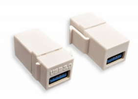 ISKM-U3AA-WH INSERT USB A-A 3.0 COUPLER WHT