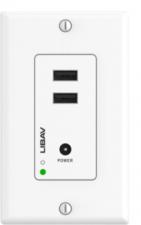 INT-USB2-50CWP Intelix Series USB 2.0 High Speed Client / Remote Side Extender Wall Plate