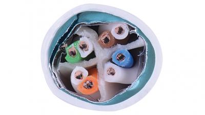 24-4P-P-L6SH-WHT Category 6 F/UTP EN Series 23 AWG 4 Pair Shielded Cable