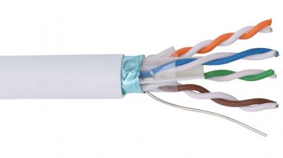 24-4P-P-L6ASH-WHT Category 6A F/UTP EN Series 23 AWG 4 Pair Shielded Cable