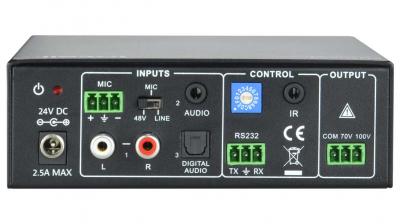 AUD-340 3 INPUT AUDIO 70/100V AMPLIFIER, 40W