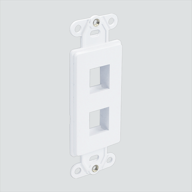 Manufacturer photo shows one white 2-port decorator insert. This listing supplies one white insert.