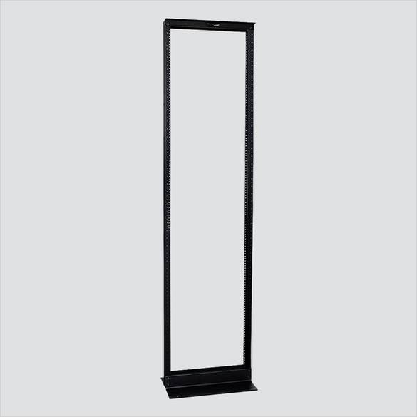 Wavenet 2POST-45U black 45U 2-post open-frame rack, assembled and unloaded, view 1