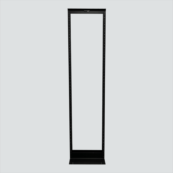 Wavenet 2POST-45U black 45U 2-post open-frame rack, assembled and unloaded, view 2