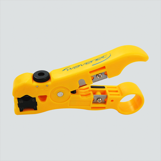 Wavenet TOOL-CCS yellow UTP and coax jacket-stripper tool with installed cutting mechanism