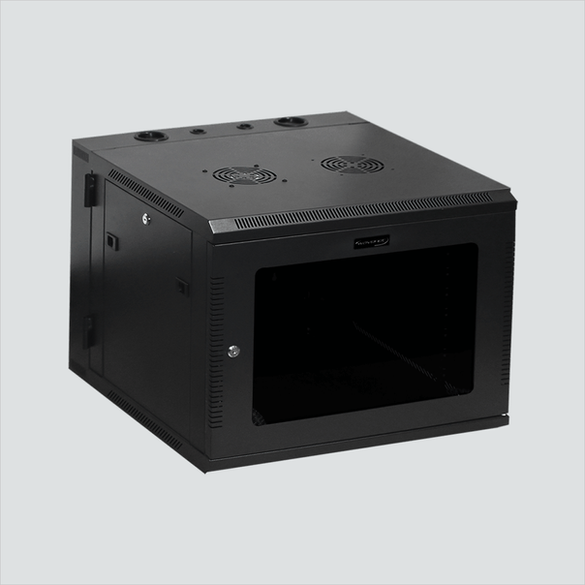 Wavenet CBTF-WM9U 9U wall cabinet with tempered-glass front door