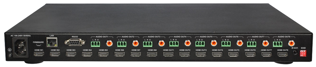 DL-HDM88A-H2 8x8 HDMI 2.0 18G 4K/HDR Matrix Switch w/Audio De-Embed