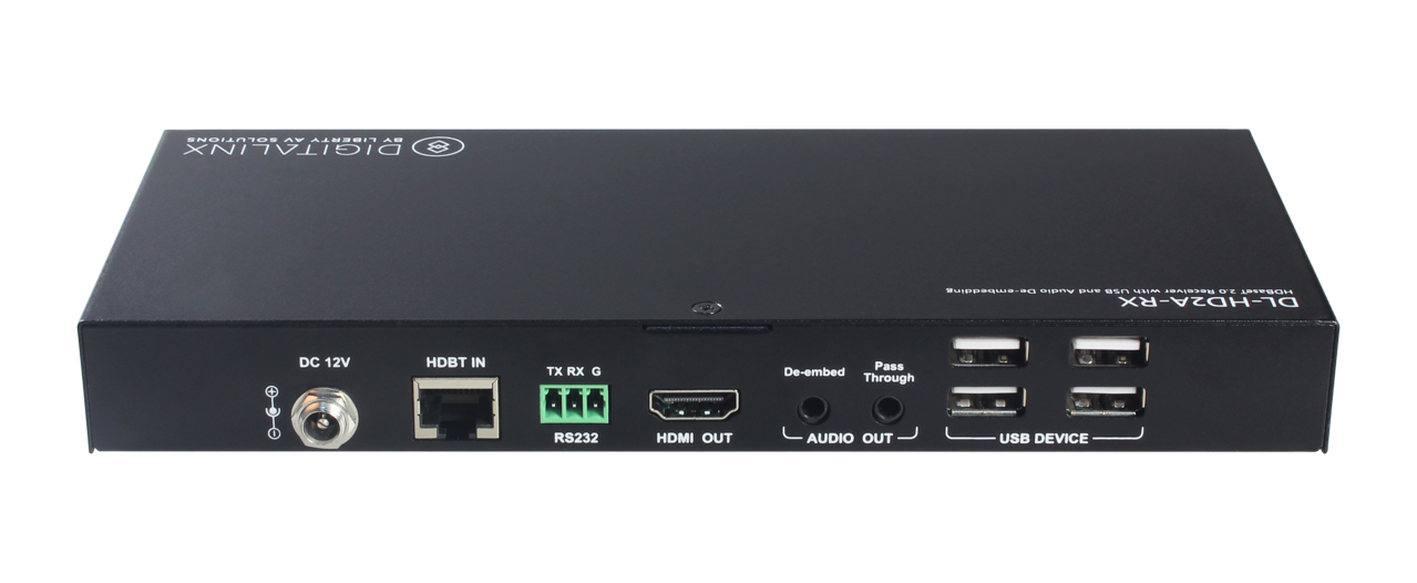 Digitalinx DL-HD2A-RX HDBaseT Receiver w/USB Hub and Audio De-Embedding