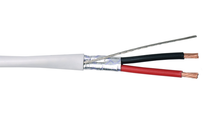 16-2C-PSH-WHT-500 White 16 AWG 2 conductor plenum shielded cable