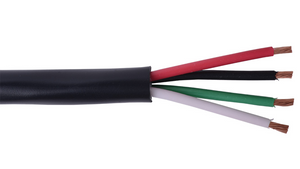 16-4C-DB-BLK-500 Black Direct burial speaker 16 AWG 4 conductor cable