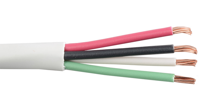 18-4C-P-WHT White Commercial grade general purpose 18 AWG 4 conductor plenum cable