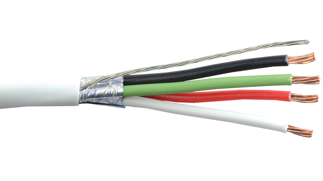 Liberty 14-4C-PSH-WHT 18 AWG 4 conductor plenum shielded cable