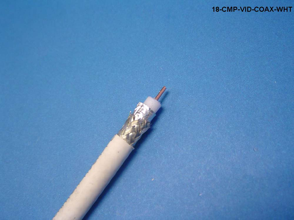 18-CMP-VID-COAX-WHT White Serial digital RG6 dual shield 4.5 GHz plenum coaxial cable