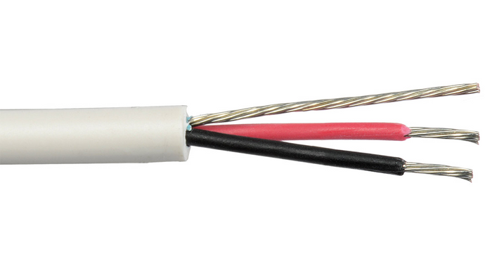 22-1P-EZ-WHT White EZ-strip audio 22 AWG 1 pair shielded cable