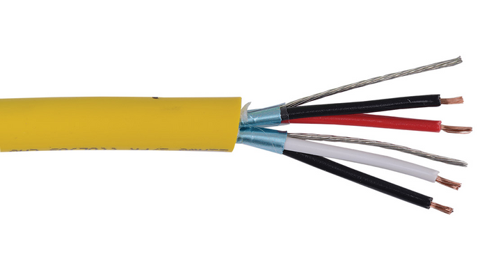 22-2P-SHEX-YEL Yellow EXTRAFLEX 22 AWG 2 pair individually shielded cable