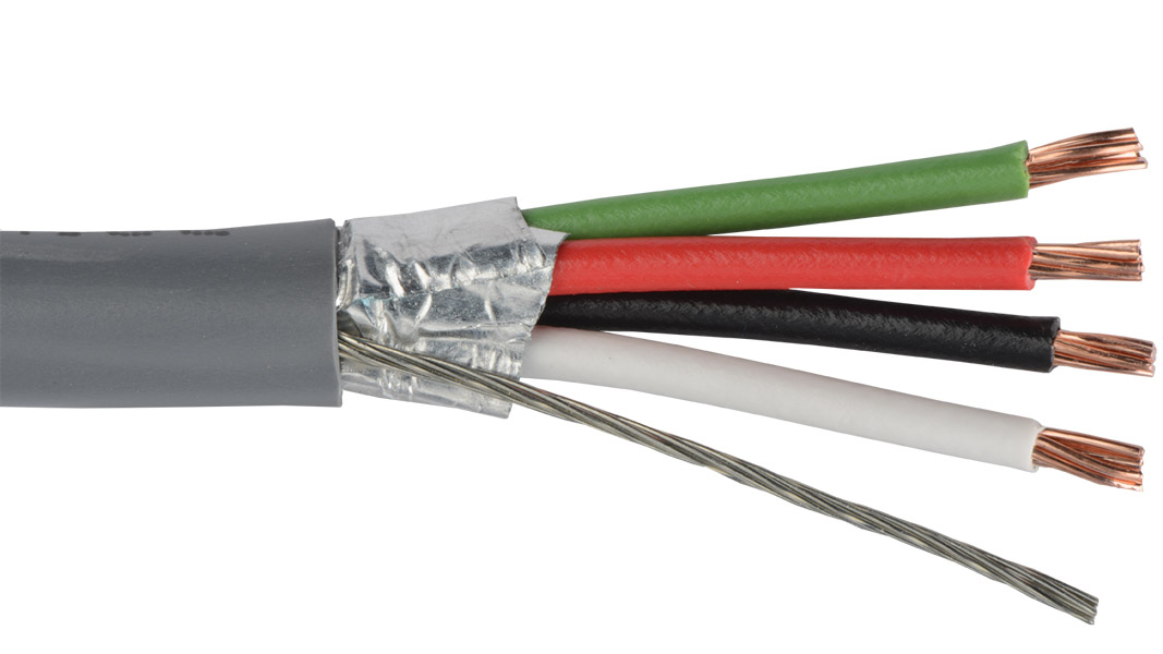 Liberty 22-4C-SH-GRY Grey 22 AWG 4 conductor shielded cable