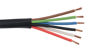 22-6C-P-BLK Black Commercial grade general purpose 22 AWG 6 conductor plenum cable