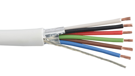 Liberty 22-6C-PSH-WHT White 22 AWG 6C plenum shielded cable