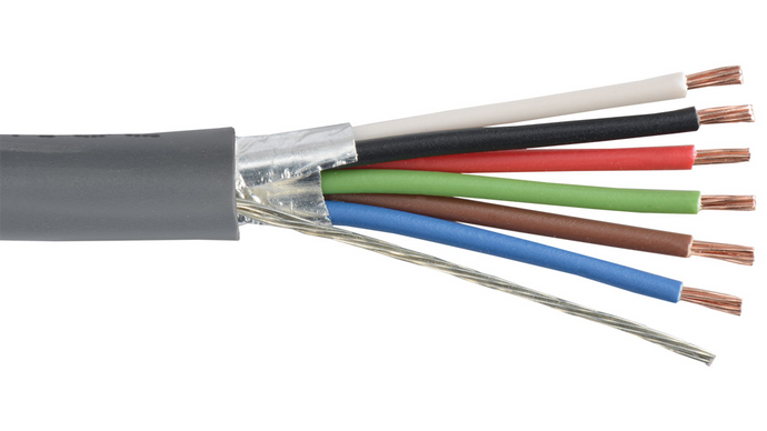 22-8C-SH-GRY Grey Commercial grade general purpose 22 AWG 8 conductor shielded cable