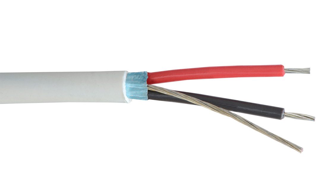 24-1P-CMP-EZ-WHT-500 White High-performance EZ-strip broadcast audio 24 AWG 1 pair shielded plenum cable