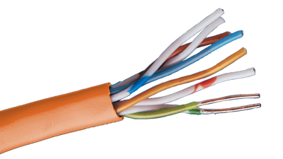 24-4P-L5-EN-ORG-BX Orange Category 5e U/UTP EN series 24 AWG 4 pair unshielded cable
