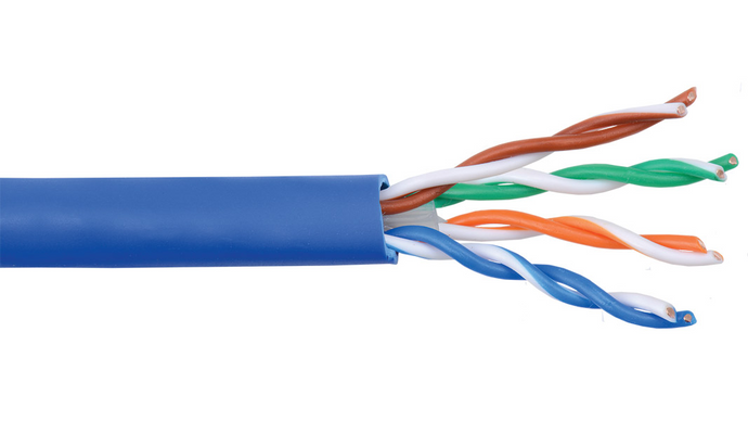 24-4P-L6-HT-BLU Blue HomeTrax Economy 24 AWG 4 pair U/UTP Category 6 cable