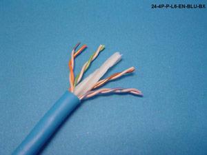 24-4P-P-L6-EN-BLU-CS Blue Category 6 U/UTP EN series 23 AWG 4 pair unshielded cable