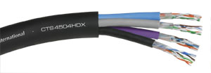 CTS4504HDX Black GEPCO 4C CAT5E STAGE CABLE